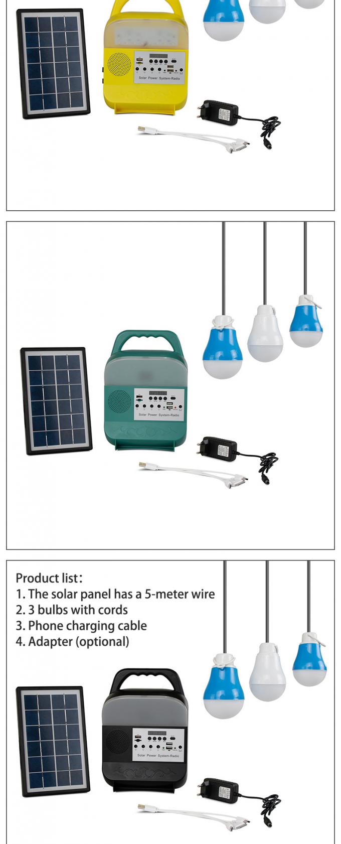 Petit système de production d'électricité solaire allumant le haut-parleur portatif de commerce extérieur Bluetooth de ménage avec la radio