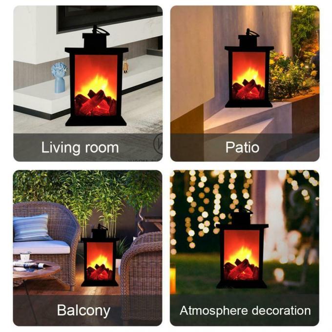 Lumière de clignotement de décoration de Noël de lanterne de l'effet LED de flamme de feu de bois de lampe de cheminée