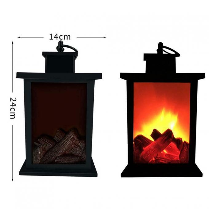 Lumière de clignotement de décoration de Noël de lanterne de l'effet LED de flamme de feu de bois de lampe de cheminée