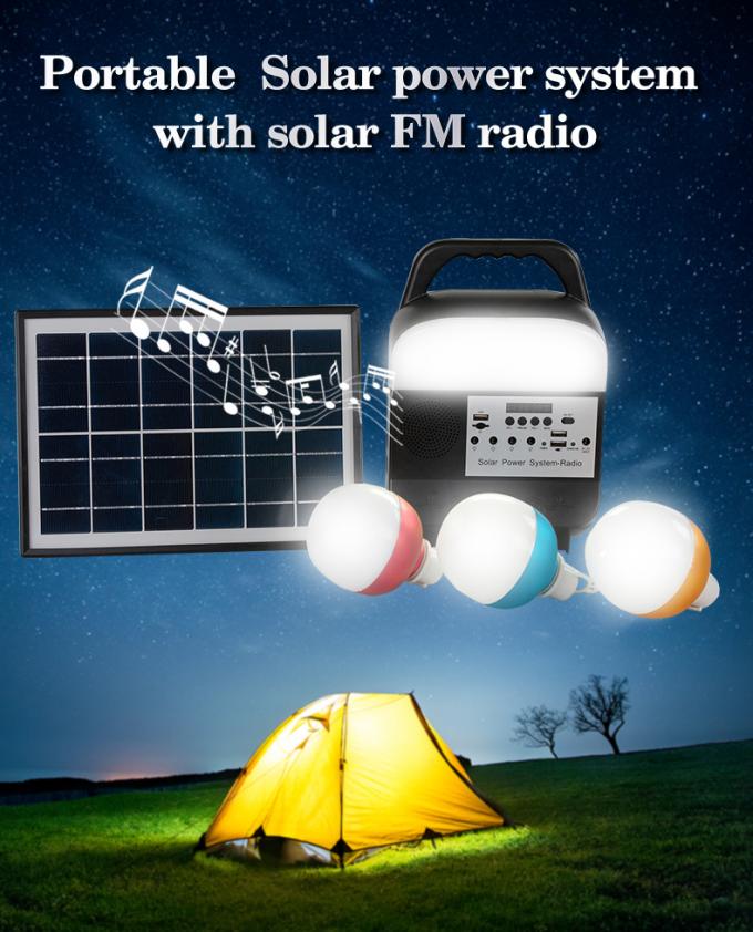 Lampe campante portative à la maison de système économiseur d'énergie léger rechargeable à énergie solaire de LED