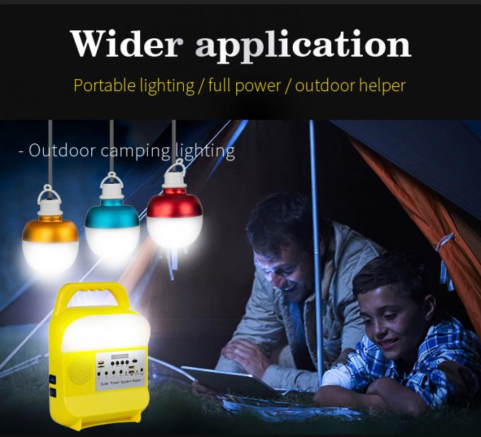 Lampe campante portative à la maison de système économiseur d'énergie léger rechargeable à énergie solaire de LED