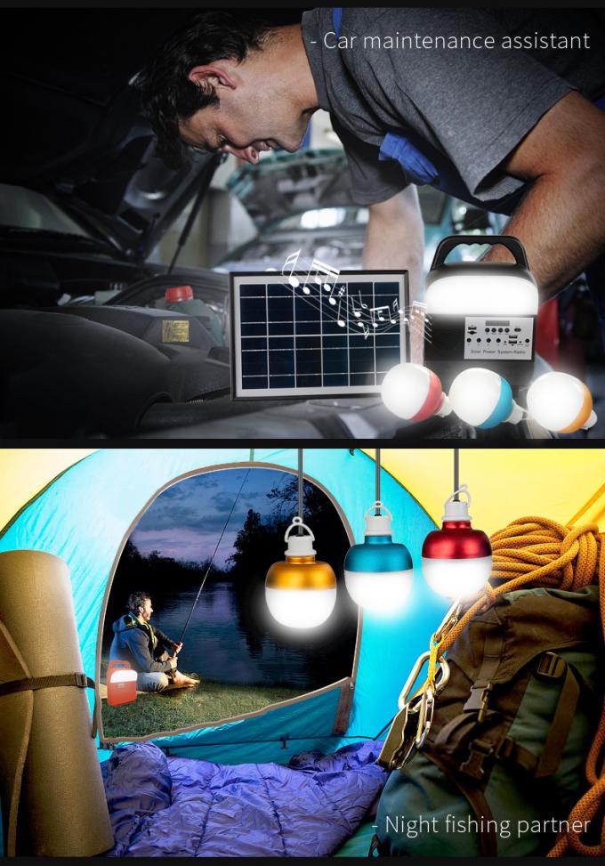 Lampe campante portative à la maison de système économiseur d'énergie léger rechargeable à énergie solaire de LED