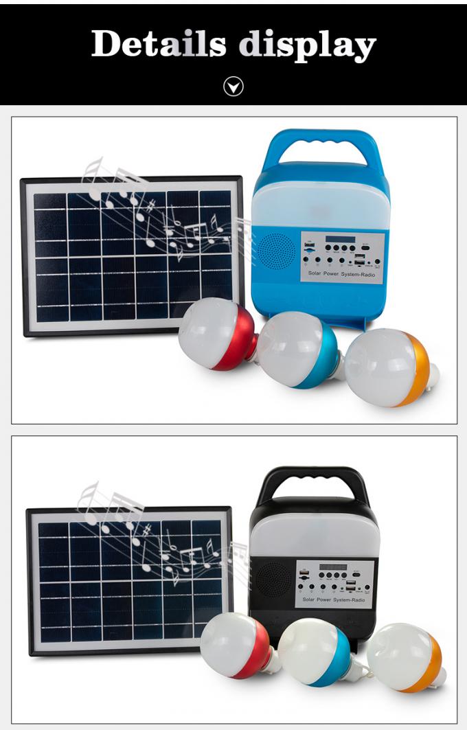 Lampe campante portative à la maison de système économiseur d'énergie léger rechargeable à énergie solaire de LED