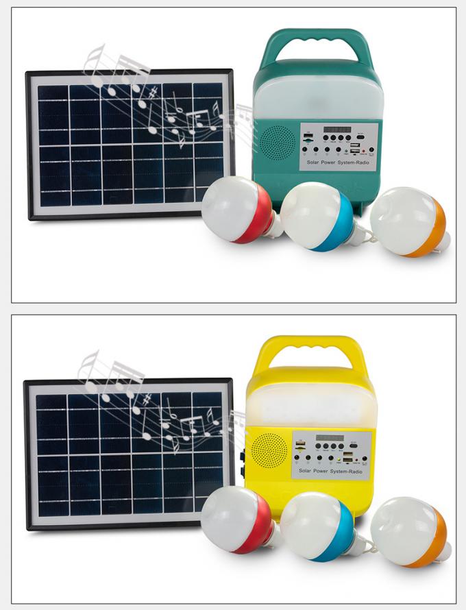 Petite lampe de main d'électricité solaire de système portatif de production, utilisée pour camper, maison, voiture