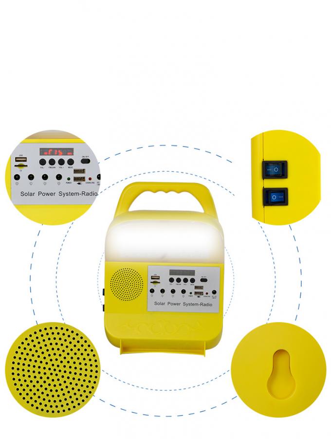 Système d'éclairage solaire avec le chargeur de téléphone portable, approprié portatifs à la maison et au camping