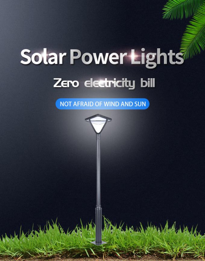 Réverbère solaire imperméable de route de jardin de pays de cour de la route extérieure LED de route