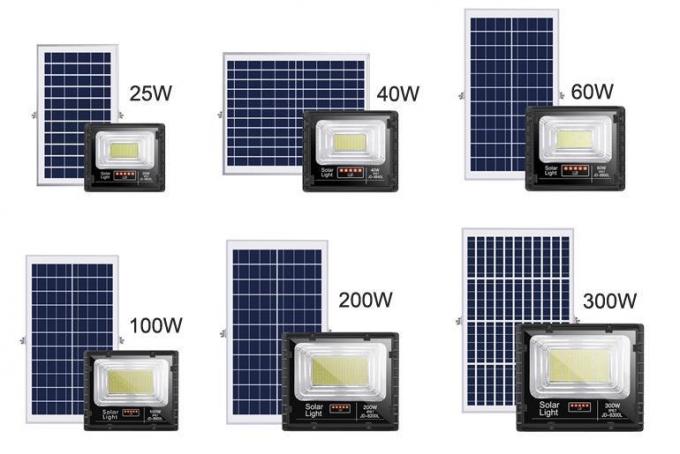 lumière d'inondation solaire lumineuse élevée remplaçable de l'alliage 300W d'aluminium d'inondation de la batterie solaire de haute qualité LED de lumières