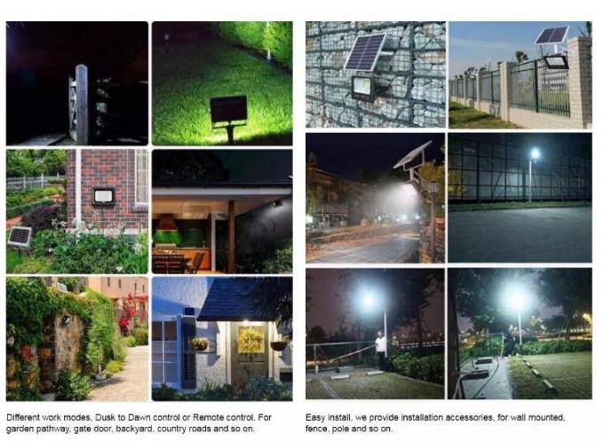 Lumière d'inondation solaire extérieure industrielle solaire du réflecteur LED de panneau d'affichage du projecteur 40W 60W 100W 150W 200W 300W de sécurité de la puissance IP67