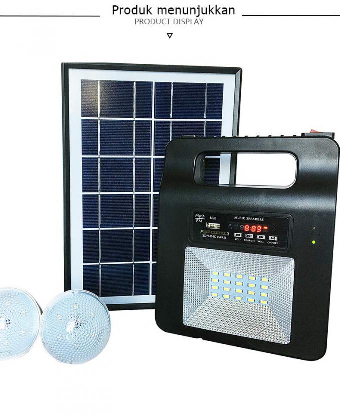 Éclairage à la maison solaire de système d'alimentation avec les lumières extérieures par radio de secours de coupure électrique de camping de Bluetooth