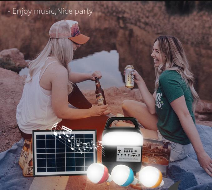 Le système réduit solaire portatif peut être alimentation d'énergie de secours de LED de secours extérieur rechargeable d'ampoule