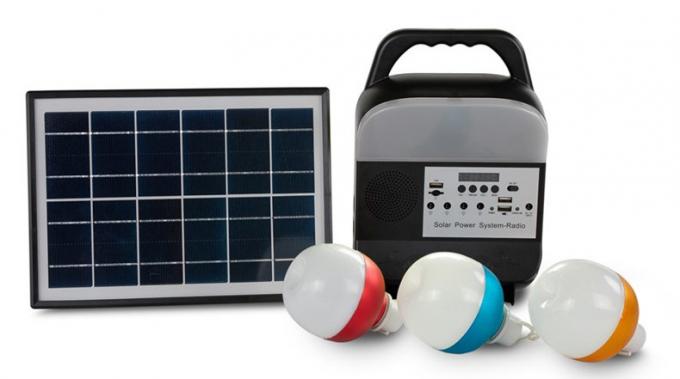 Phare multifonctionnel portatif portatif extérieur de système de production d'électricité solaire avec la radio audio rechargeable de Bluetooth