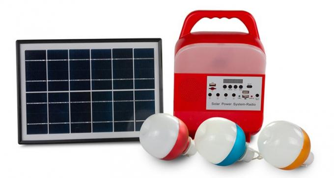 Phare multifonctionnel portatif portatif extérieur de système de production d'électricité solaire avec la radio audio rechargeable de Bluetooth