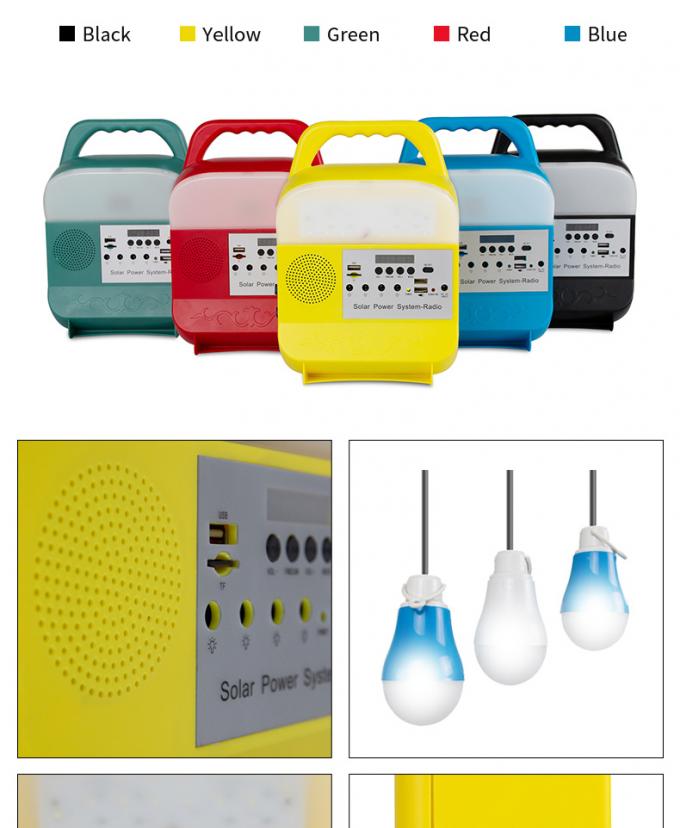 Lumière solaire de allumage à la maison du produit 5V Kit Power System Radio 3W 5W 10W d'usine de la Chine