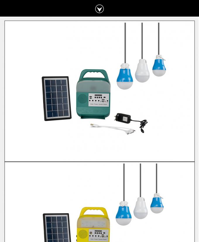 Lumière solaire de allumage à la maison du produit 5V Kit Power System Radio 3W 5W 10W d'usine de la Chine