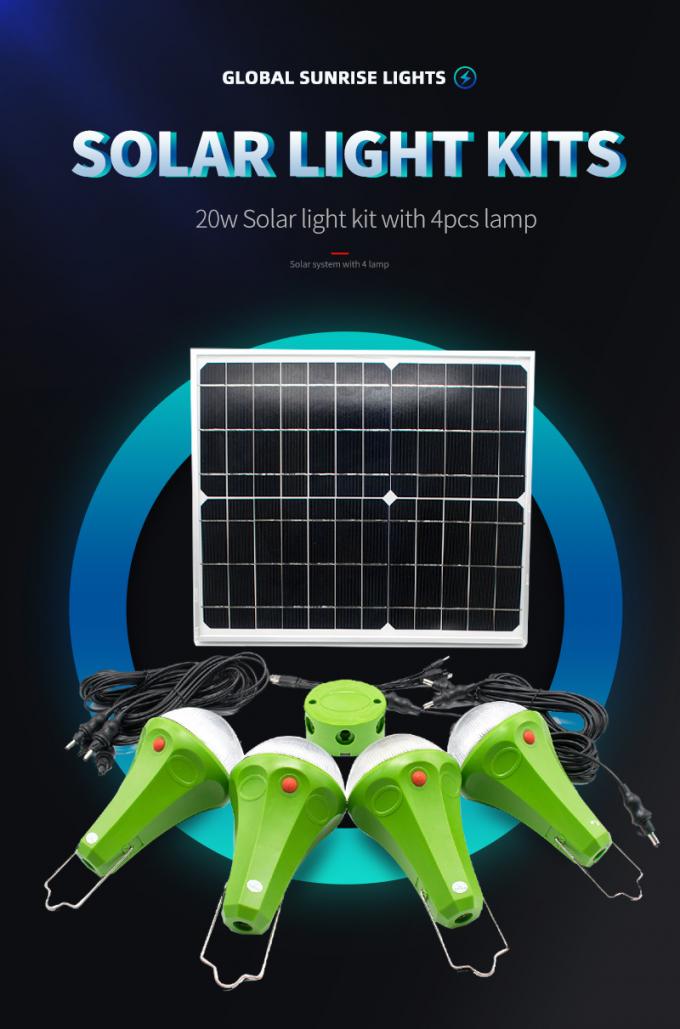 Kit à la maison de Mini Solar Energy System Lighting de 2020 hausses avec à télécommande