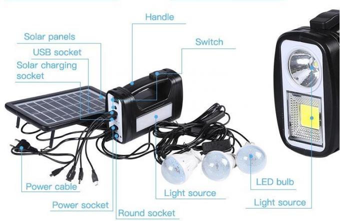 Portatif solaire allume l'éclairage universel solaire avec les lampes extérieures solaires d'USB