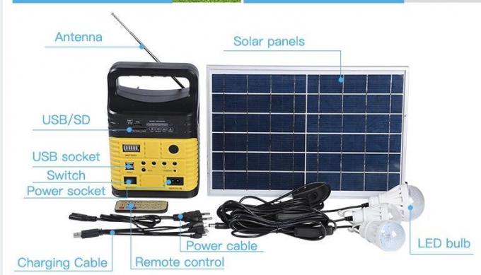 d'intérieur solaire de la lampe 10W de radio solaire solaire de FM allumant 3790 lumières globales de lever de soleil