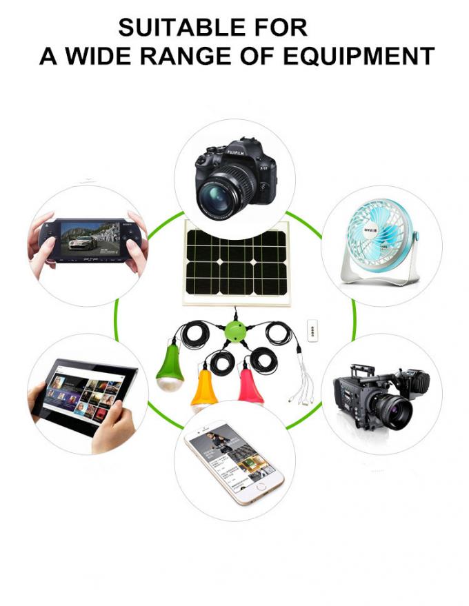 Panneau solaire outre de l'éclairage extérieur actionné solaire Kit Solar Light de système solaire de grille