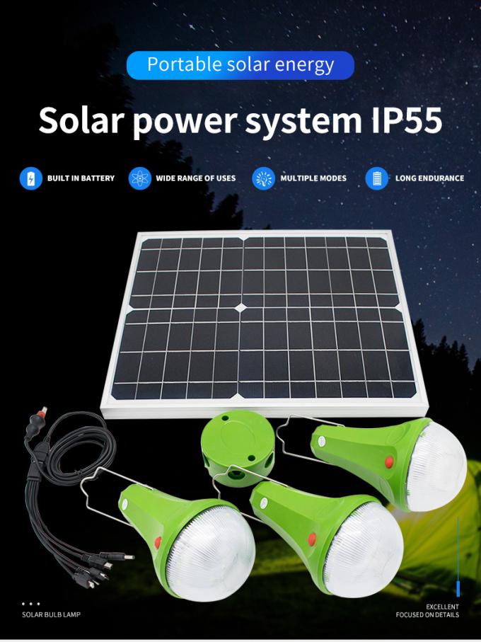Panneau solaire outre de l'éclairage extérieur actionné solaire Kit Solar Light de système solaire de grille
