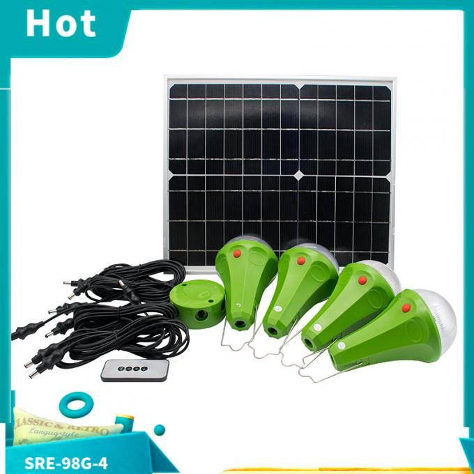 La LED actionnée solaire a jeté la lumière avec le système d'éclairage à la maison solaire à télécommande
