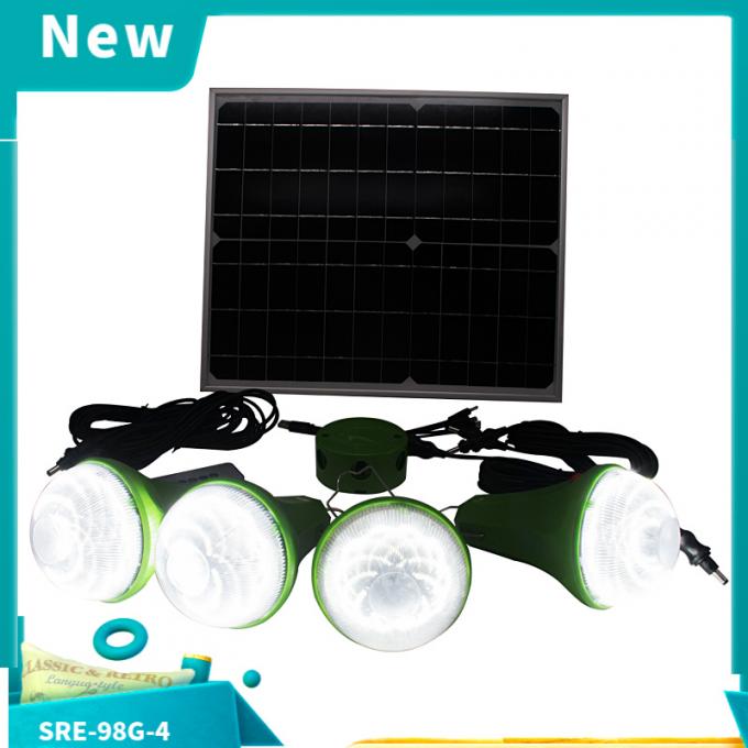 La LED actionnée solaire a jeté la lumière avec le système d'éclairage à la maison solaire à télécommande