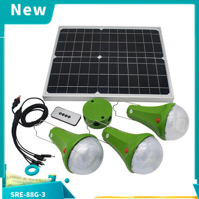 La LED actionnée solaire a jeté la lumière avec le système d'éclairage à la maison solaire à télécommande