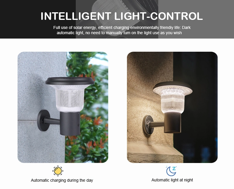 Lumière solaire imperméable extérieure en gros de mur d'IP65 3000K 6000K avec du CE RoHS