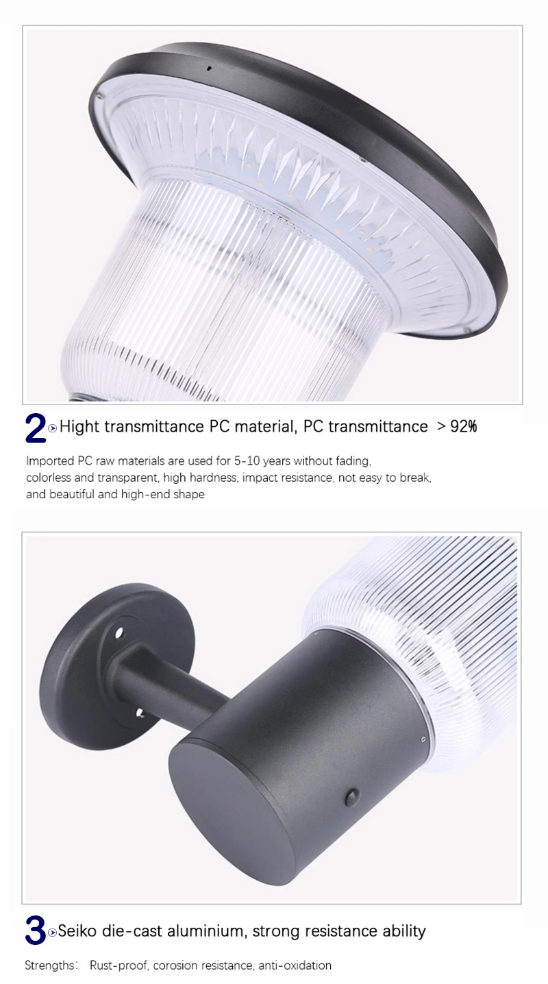 Lumière solaire imperméable extérieure en gros de mur d'IP65 3000K 6000K avec du CE RoHS