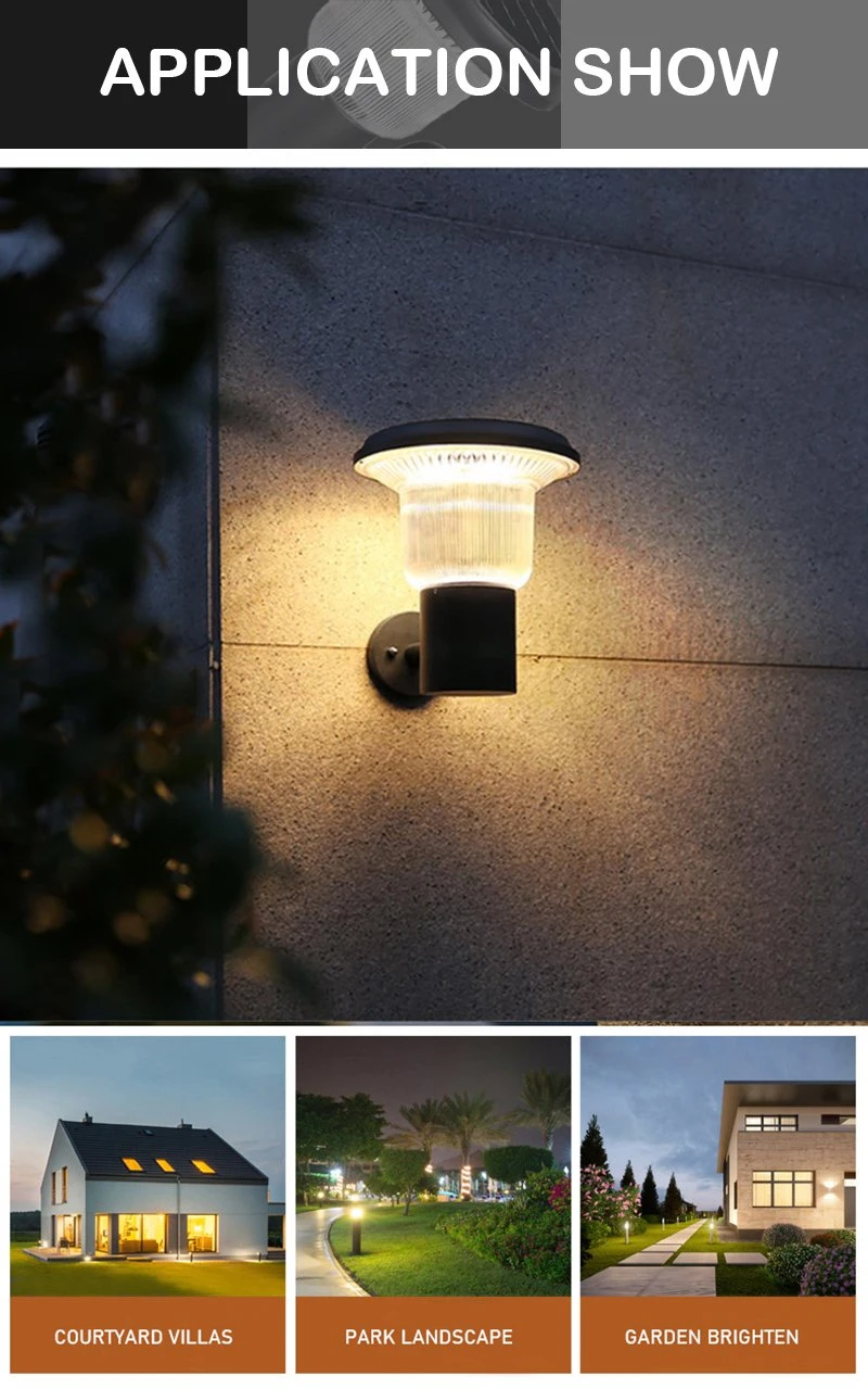 Lumière solaire imperméable extérieure en gros de mur d'IP65 3000K 6000K avec du CE RoHS